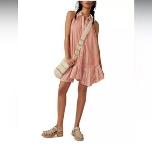 Free People Striped smocked Mini Dress